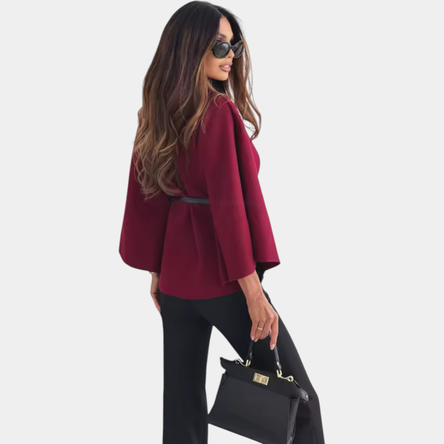 ERIKA - CHIC BUTTERFLY BELTED JACKET