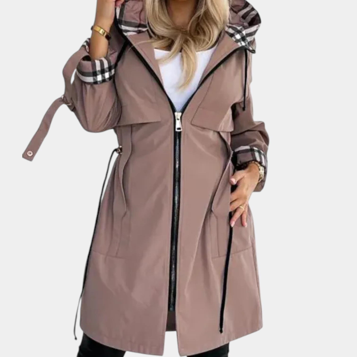 BRIANNA - WATERPROOF & WINDPROOF ZIP COAT
