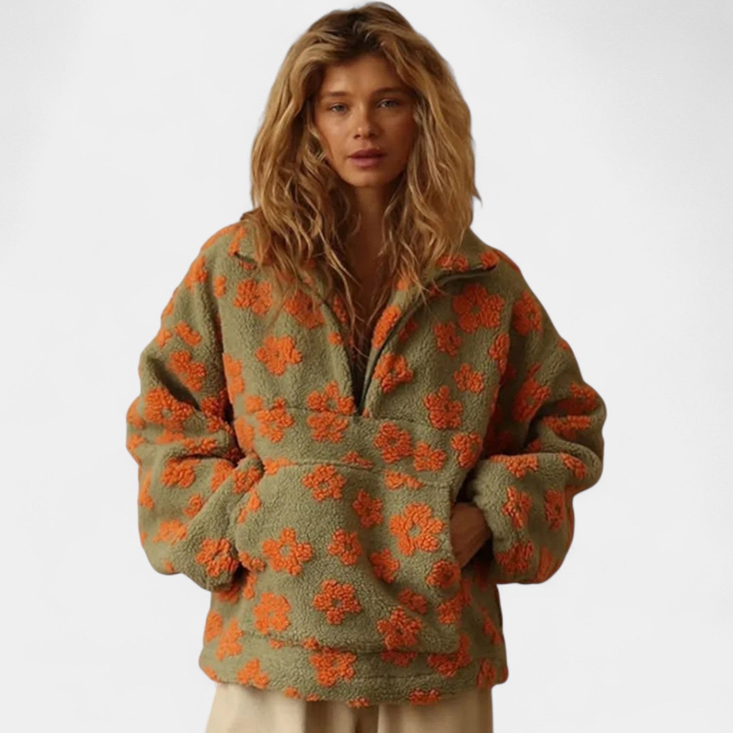 PATRICIA - FLORAL LONG-SLEEVE FLEECE JUMPER