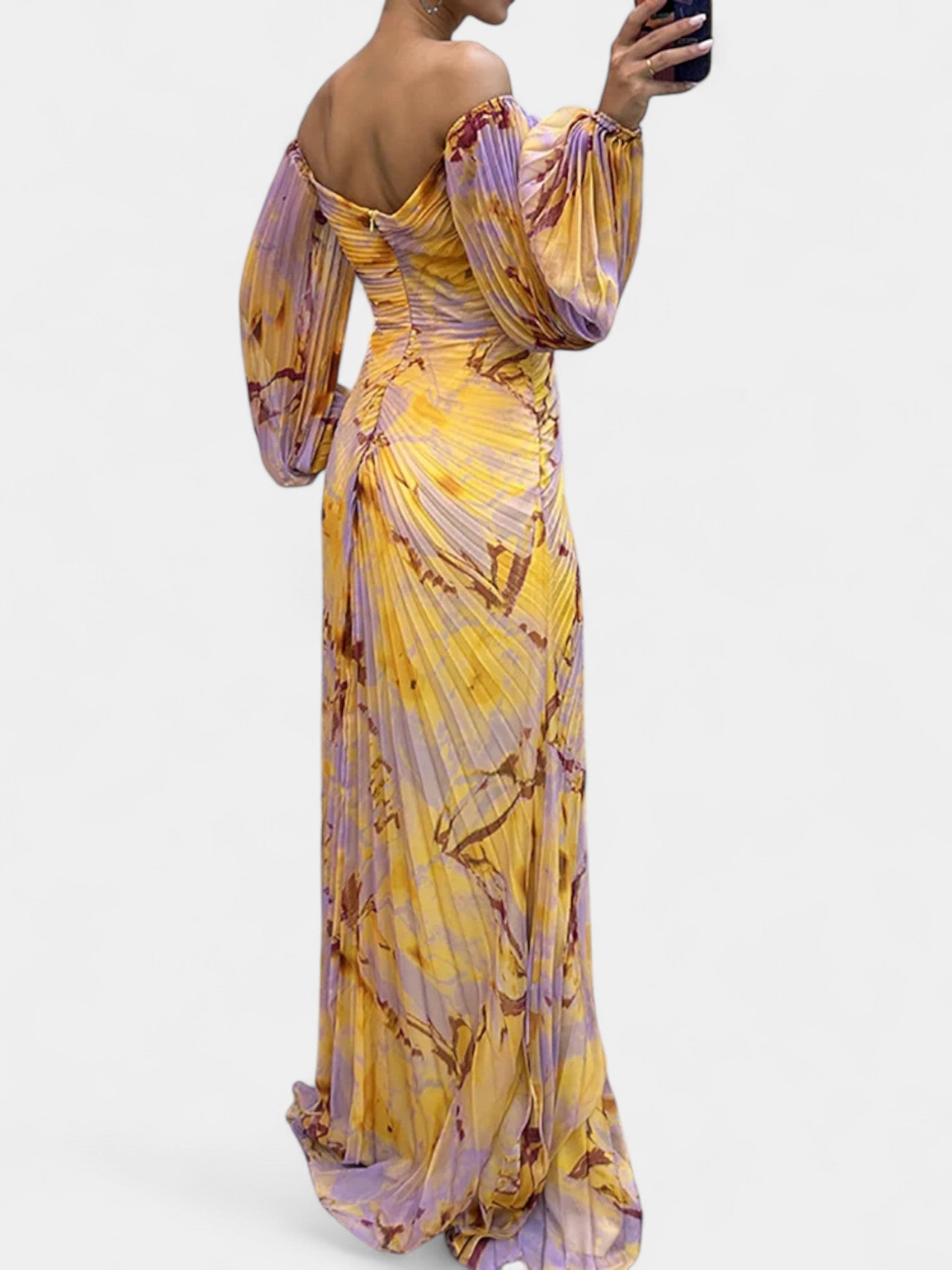 LYNN - ELEGANT V-NECK MAXI DRESS