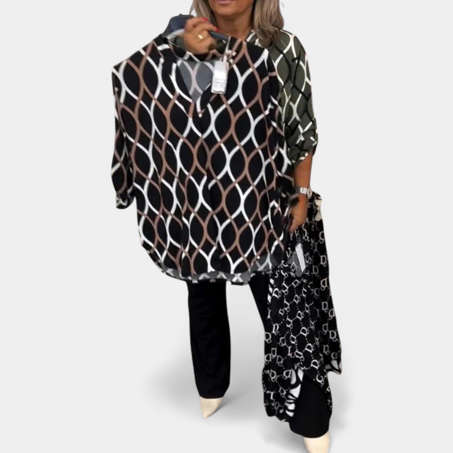 NORA - ELEGANT PRINT BLOUSE