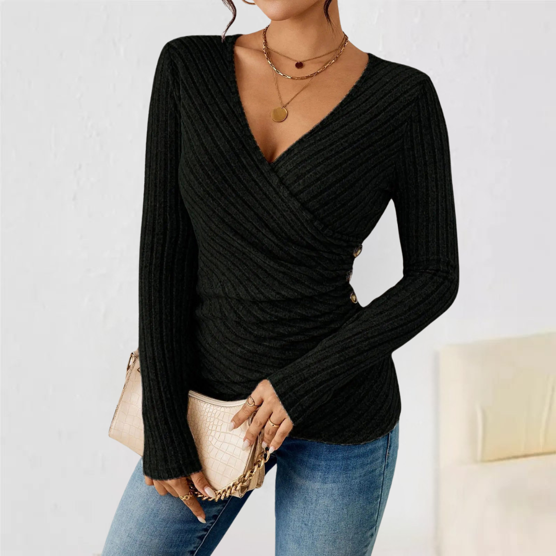 ELIZABETH TUMMY TUCK LONG SLEEVE TOP