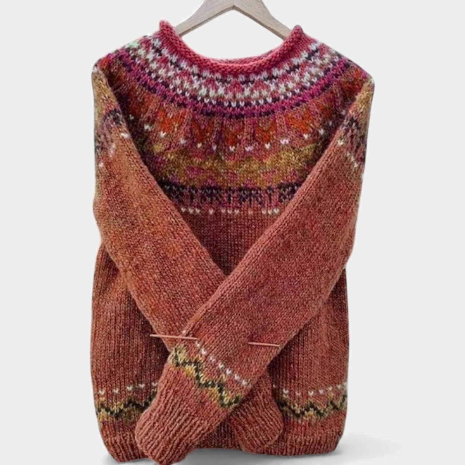 TRISHA - RETRO KNITTED COZY WINTER SWEATER