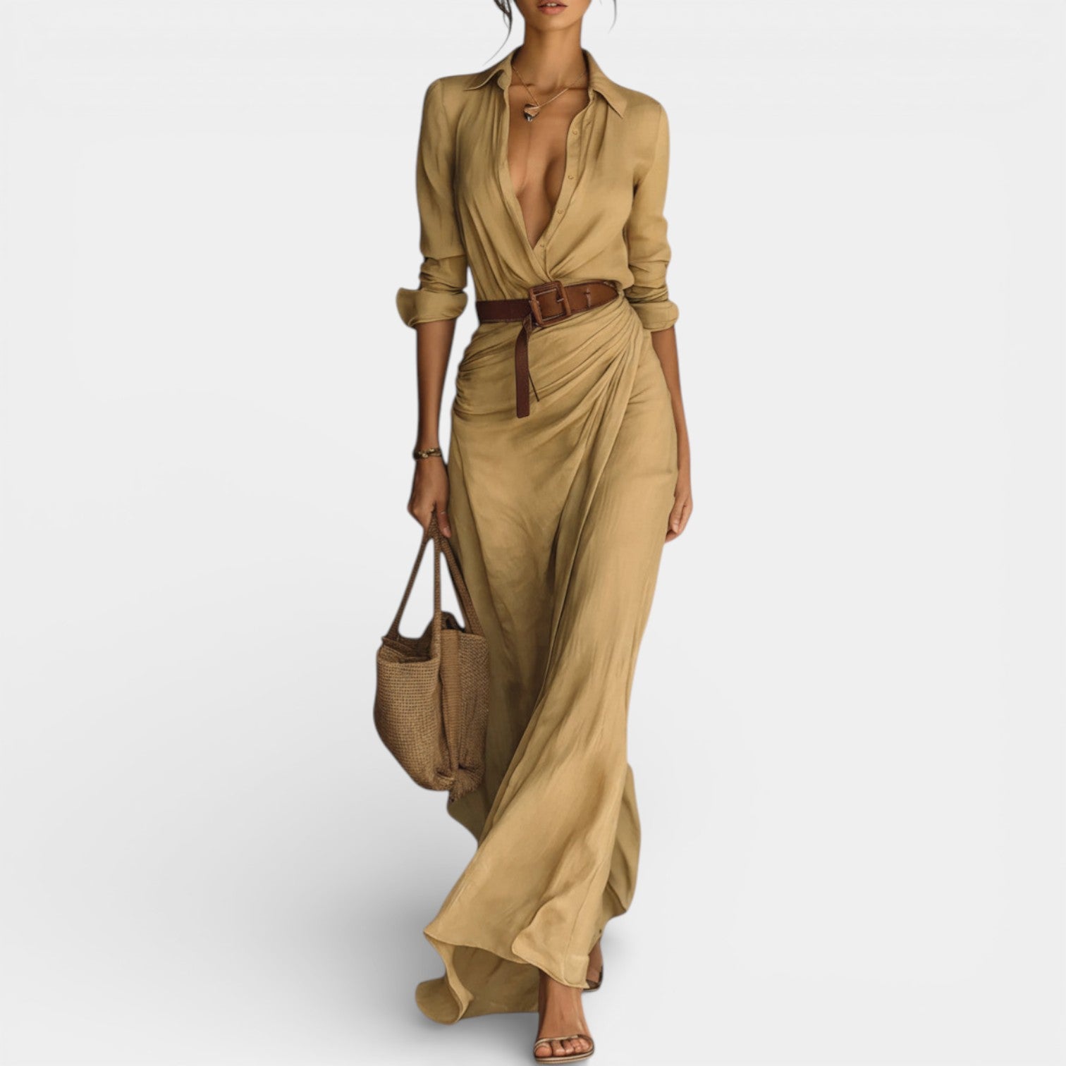 BERYL - LONG SLEEVE MAXI DRESS