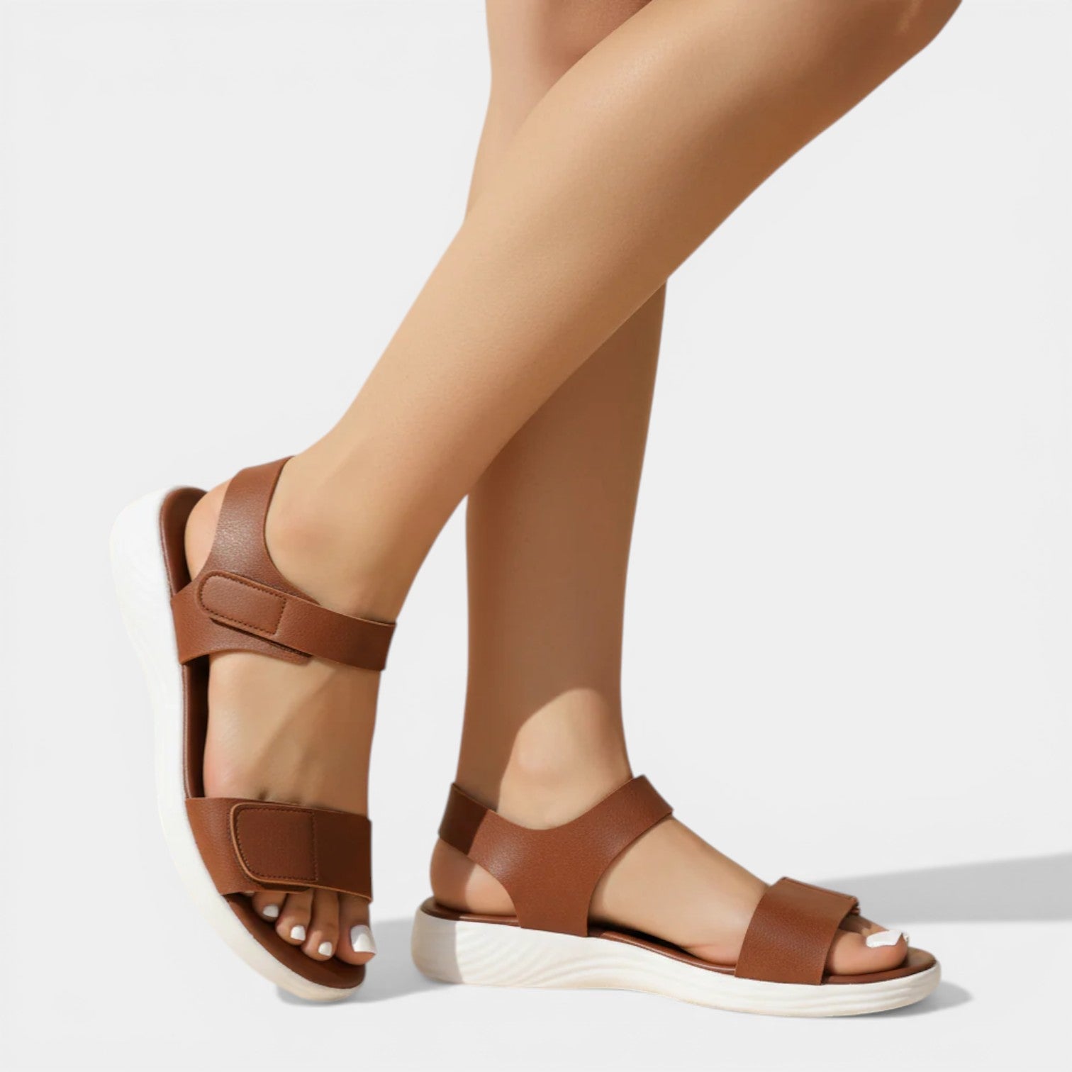EMILIA™ - ORTHOPEDIC STRAPPED LEATHER SANDALS