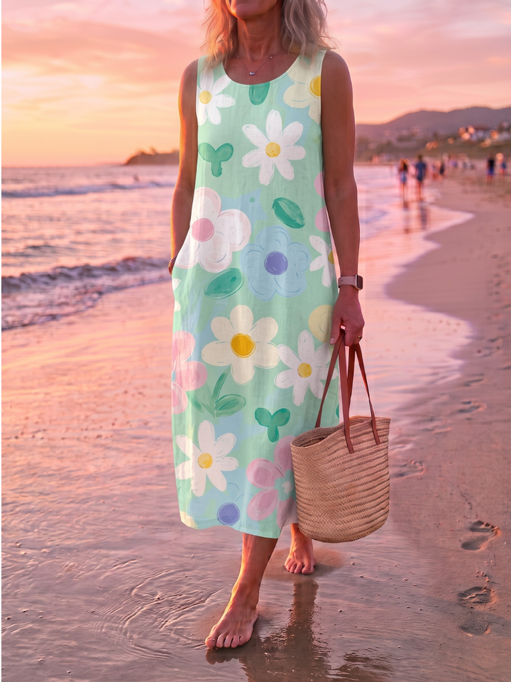 ERIN™ - PASTEL BLOSSOM MIDI DRESS