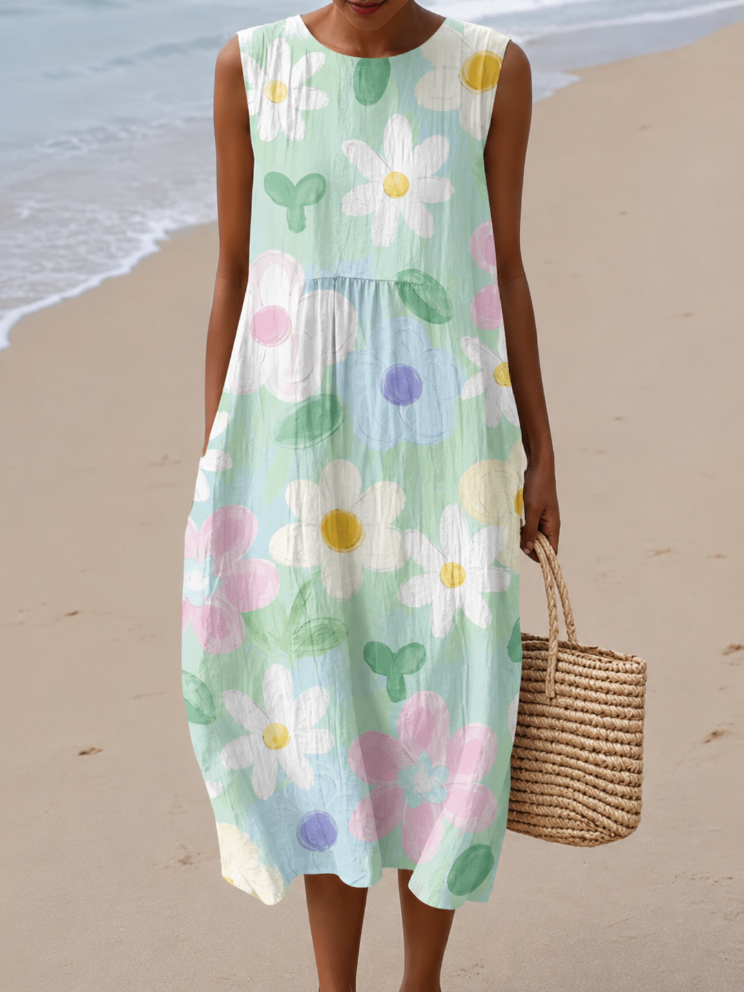 ERIN™ - PASTEL BLOSSOM MIDI DRESS