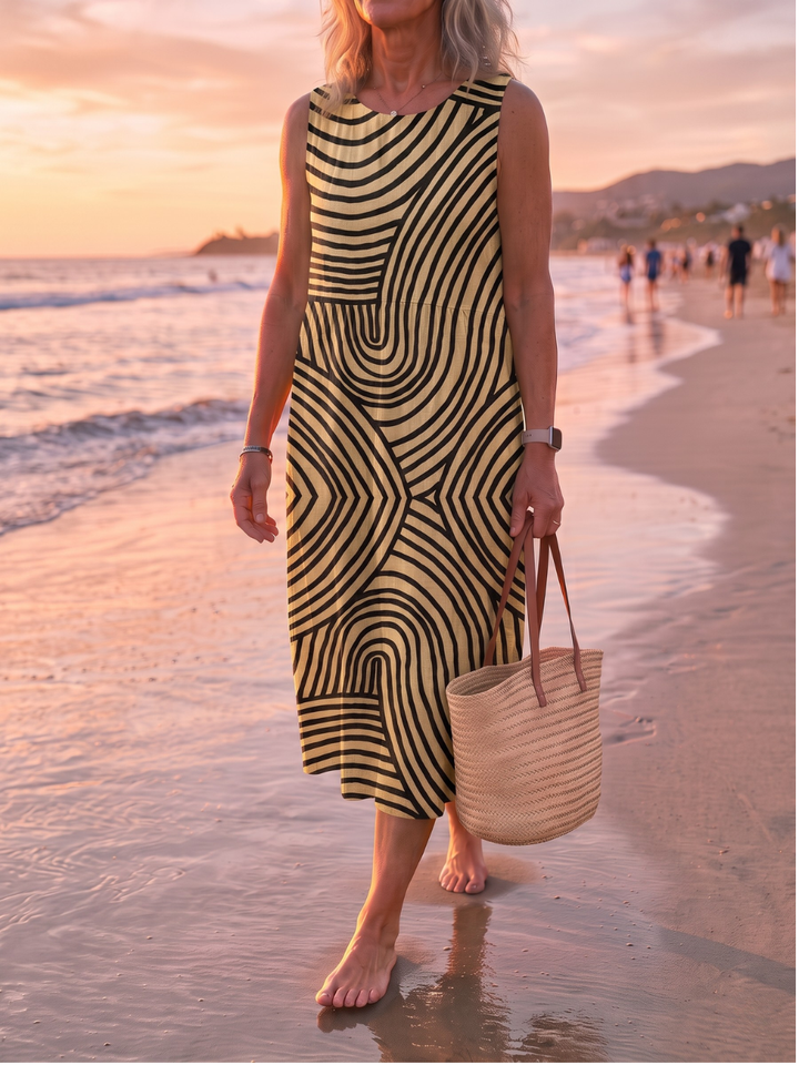JADE™ - ELEGANT SLEEVELESS MIDI DRESS