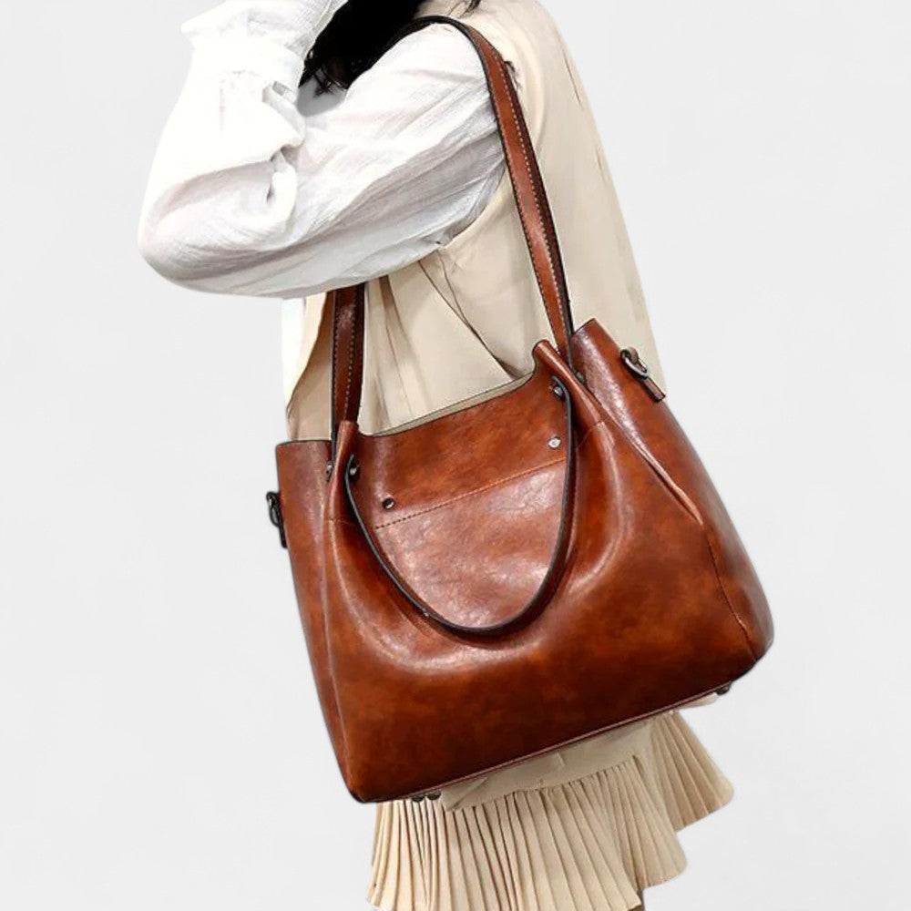 DANIELLA 4-PIECE LEATHER BAG SET