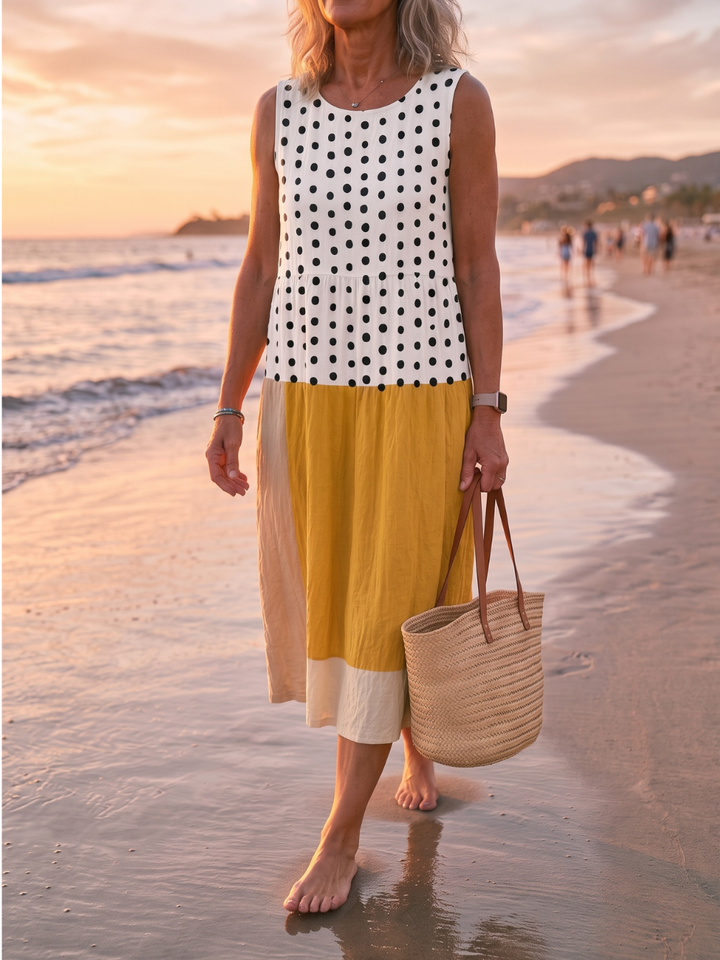 LEAH™ - POLKA DOT MIDI DRESS
