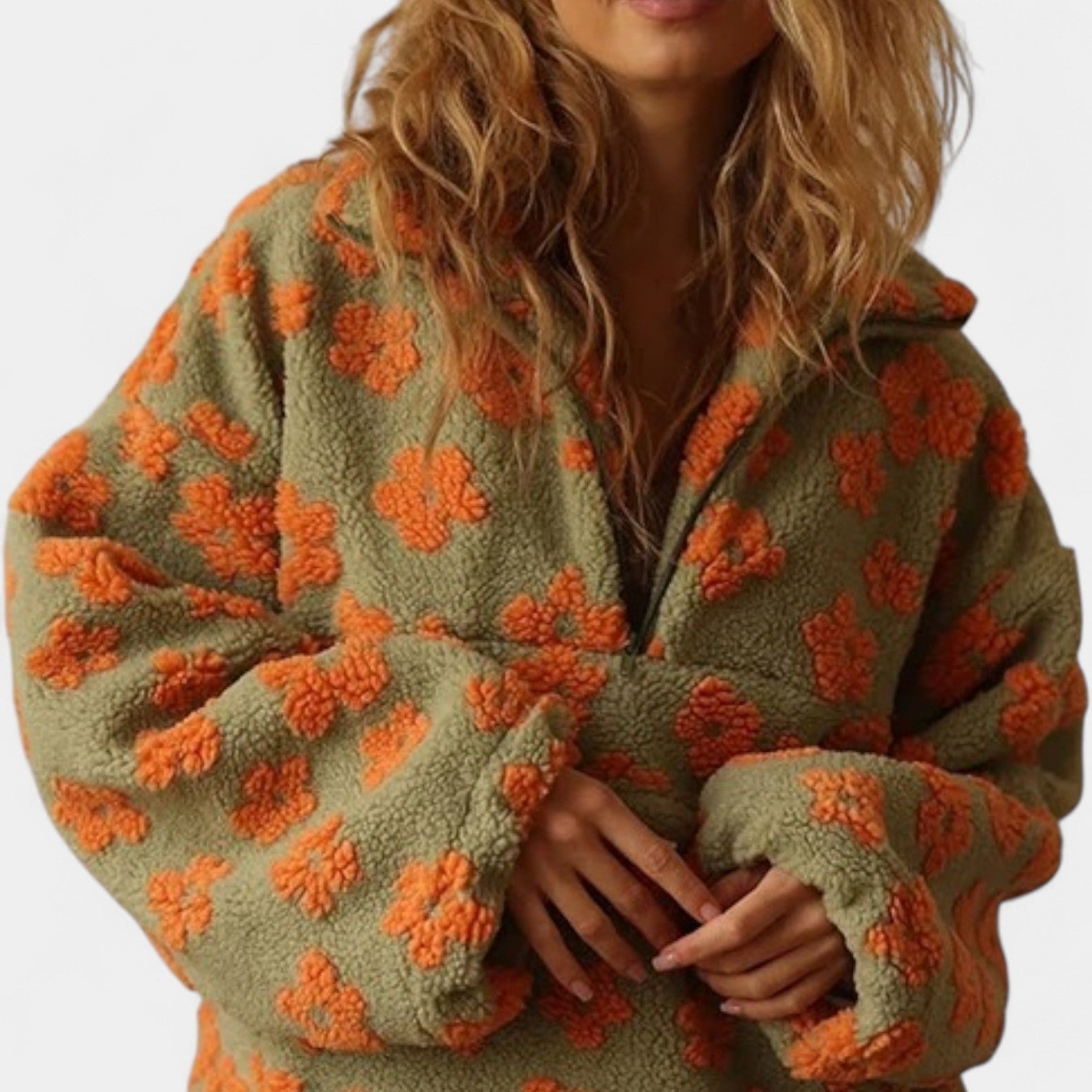 PATRICIA - FLORAL LONG-SLEEVE FLEECE JUMPER