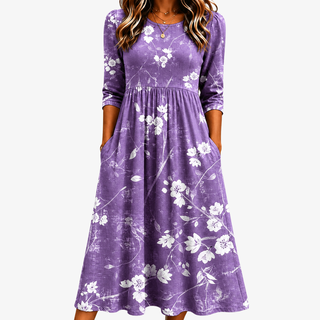 PEARL™ - PLEATED COMFORT MIDI DRESS