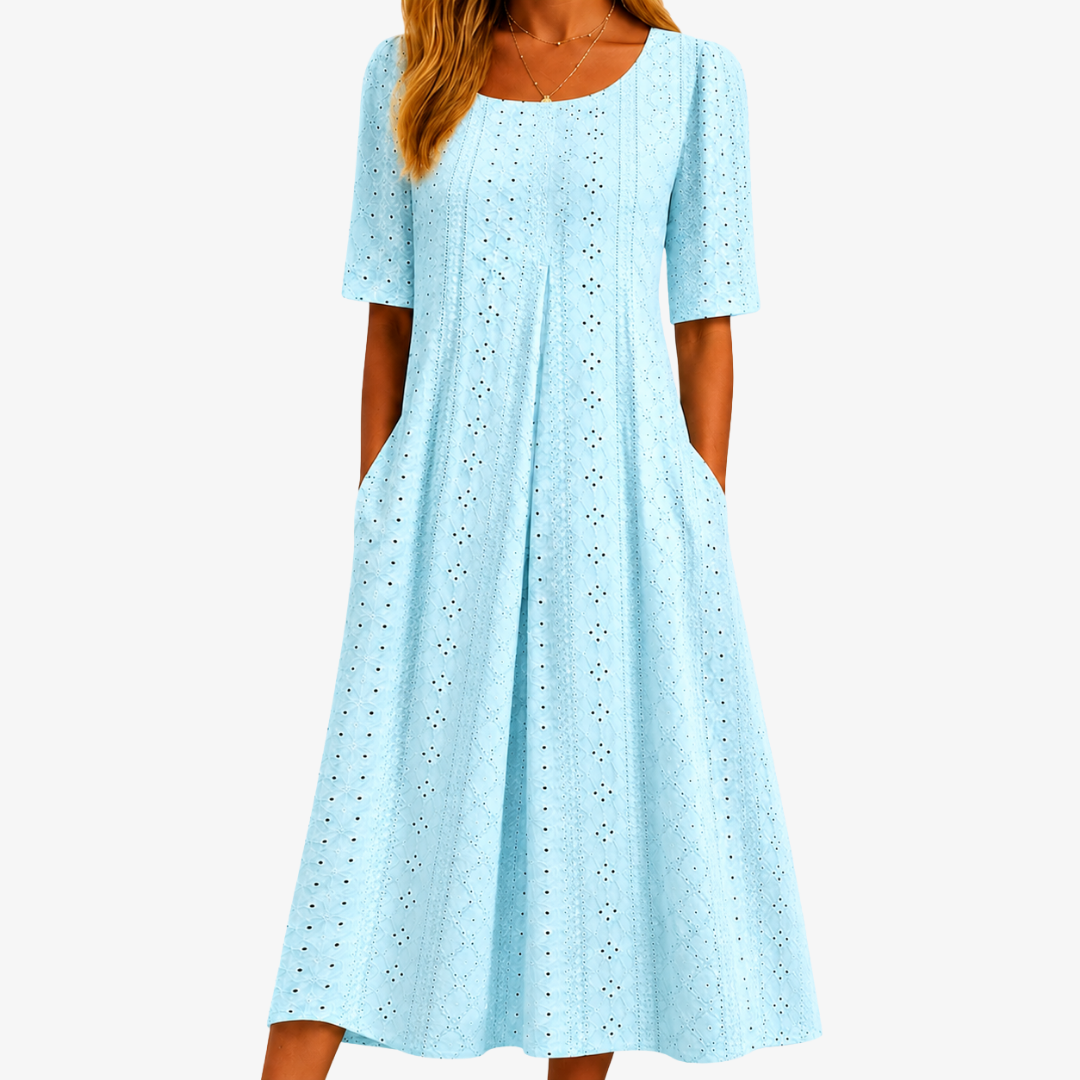 LILLIAN™ - DELICATE PLEATED MIDI DRESS