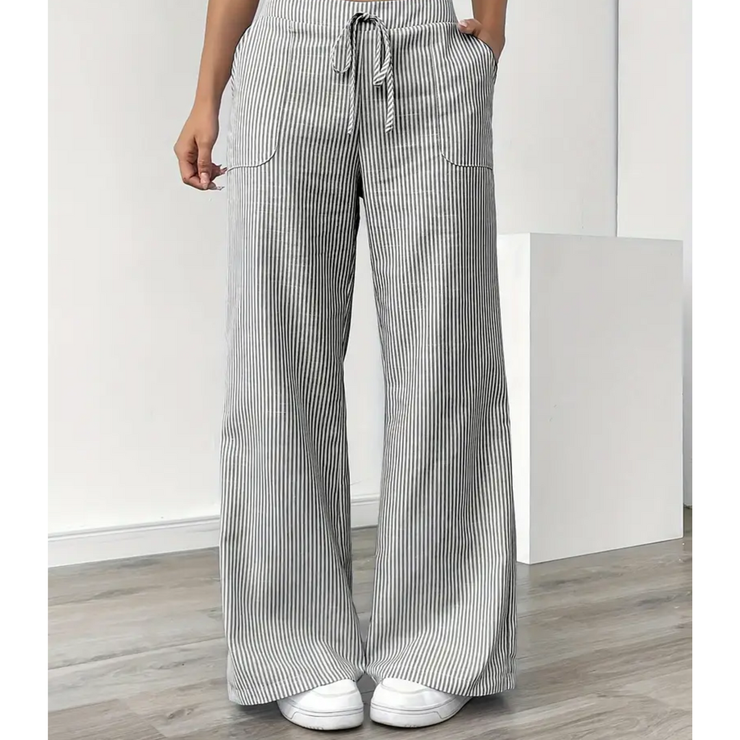 AMBER™ - ELEGANT DRAWSTRING WIDE-LEG PANTS