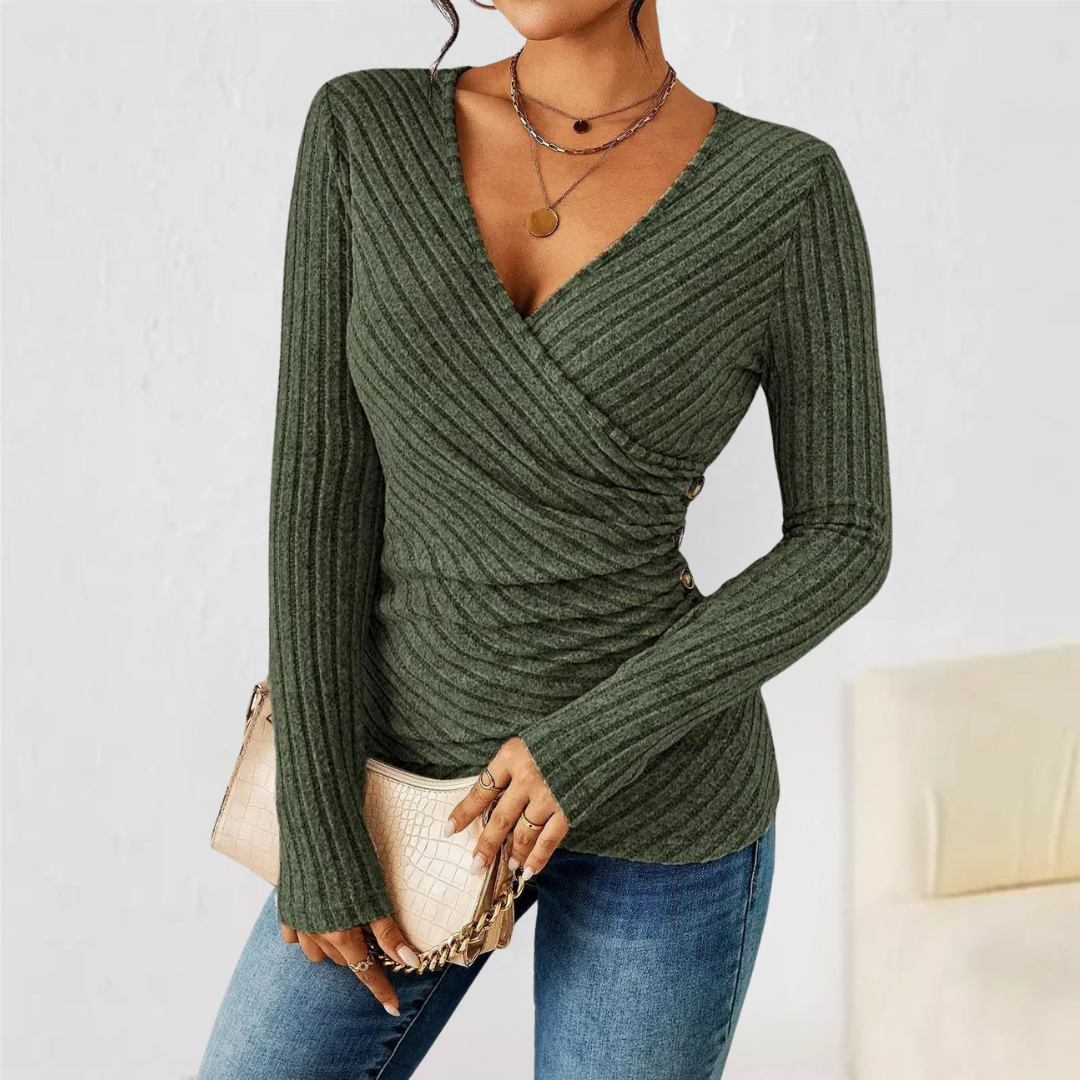 ELIZABETH TUMMY TUCK LONG SLEEVE TOP