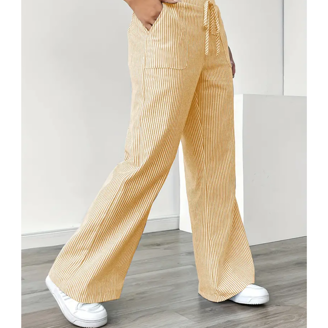 AMBER™ - ELEGANT DRAWSTRING WIDE-LEG PANTS