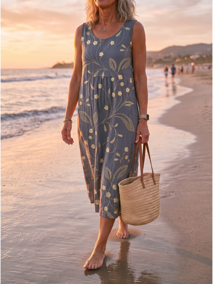 MARA™ - ELEGANT FLORAL MIDI DRESS