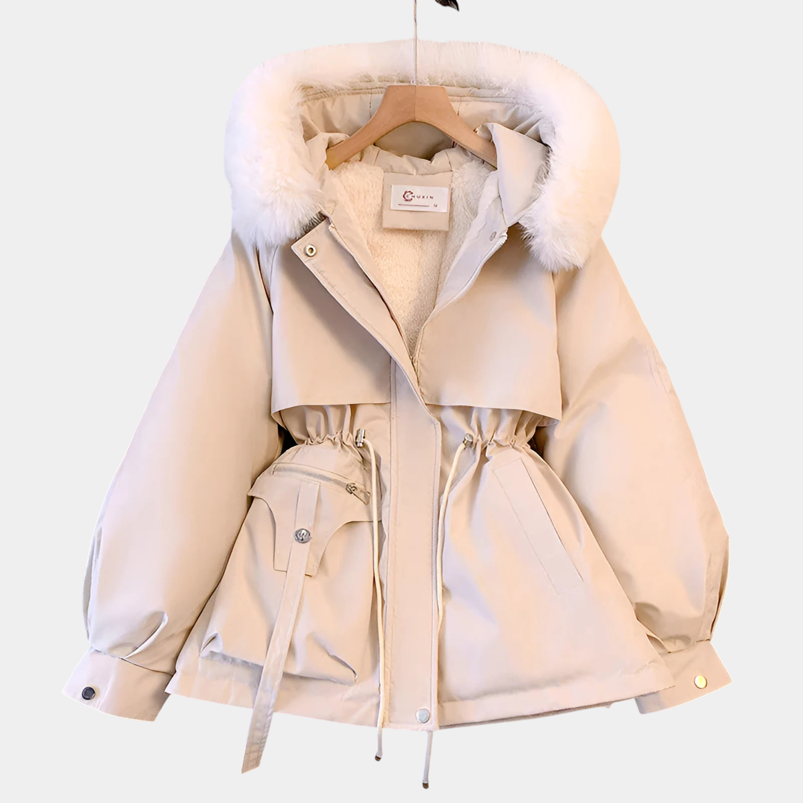 OLIVIA™ - FAUX FUR HOODED COAT