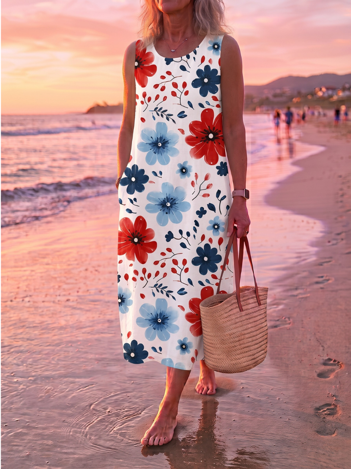 EMILY™ - FLORAL RELAXED MIDI DRESS