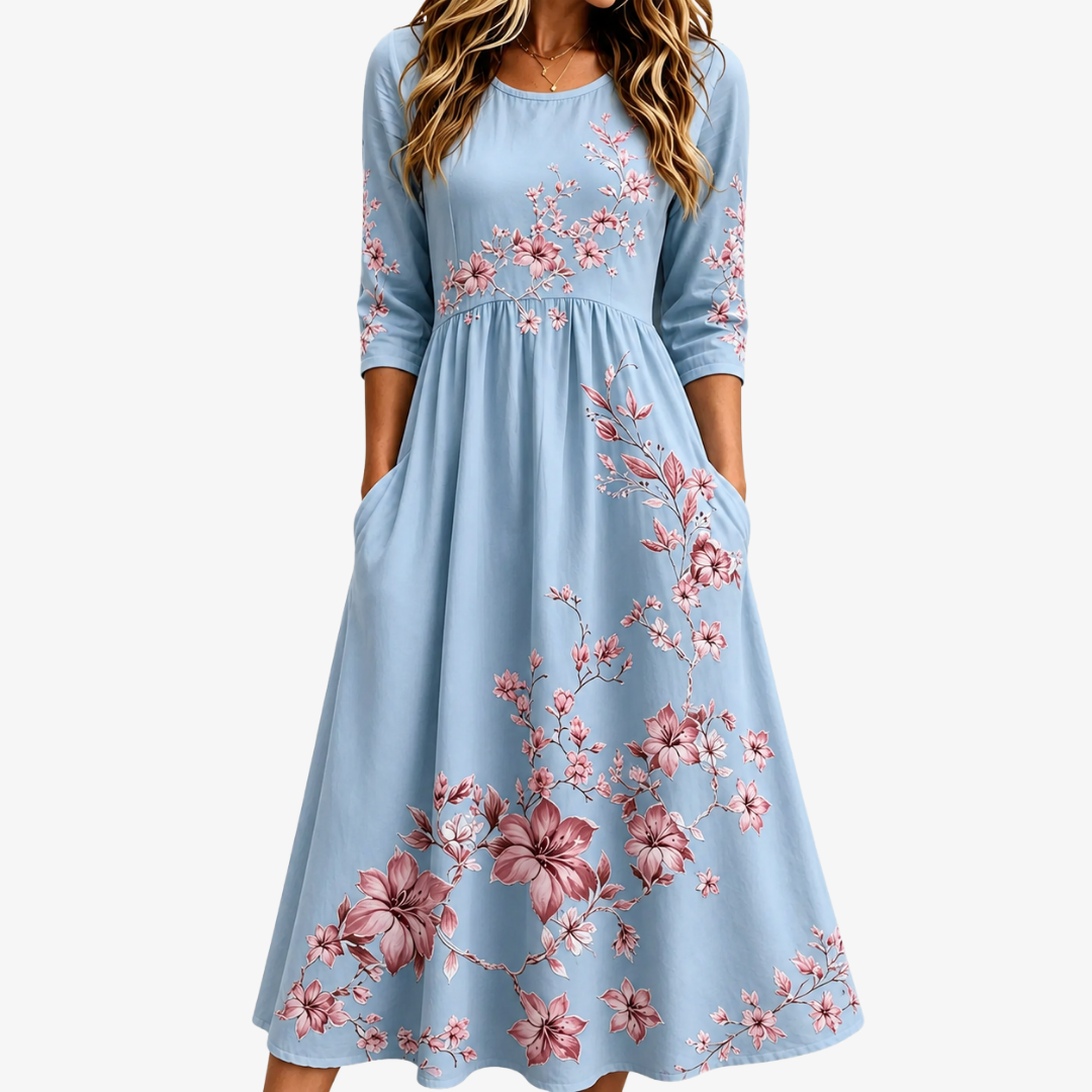 ROSE™ - PLEATED WEEKEND MIDI DRESS