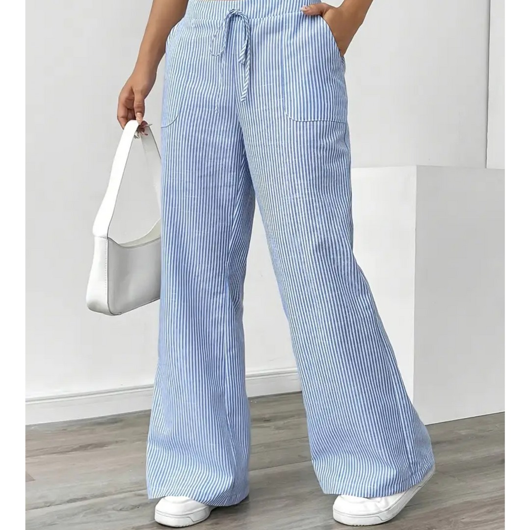 AMBER™ - ELEGANT DRAWSTRING WIDE-LEG PANTS