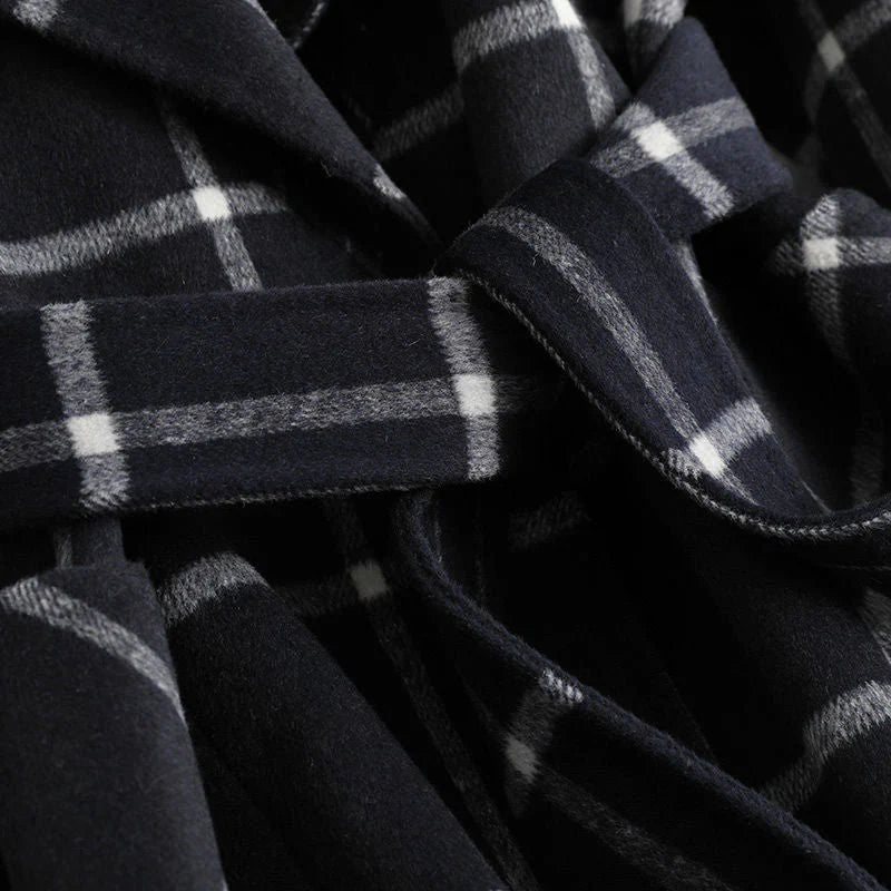 ADRIANA™ - CLASSIC PLAID WINTER TRENCH COAT