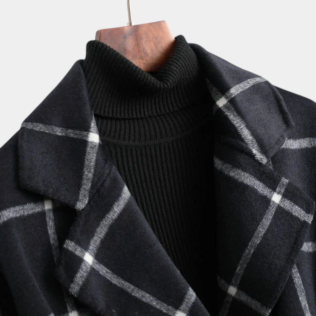 ADRIANA™ - CLASSIC PLAID WINTER TRENCH COAT