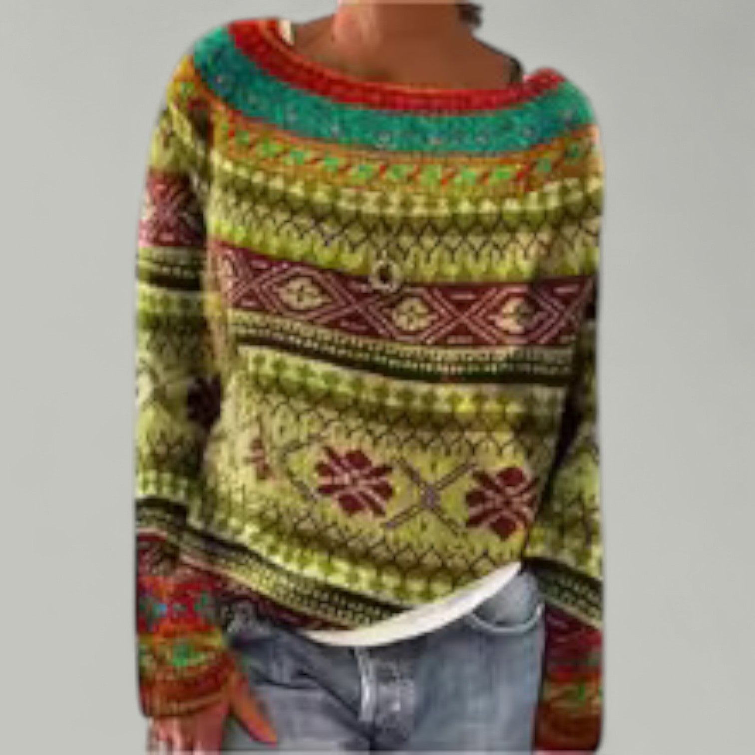 ANNA - RETRO WINTER KNITTED SWEATER