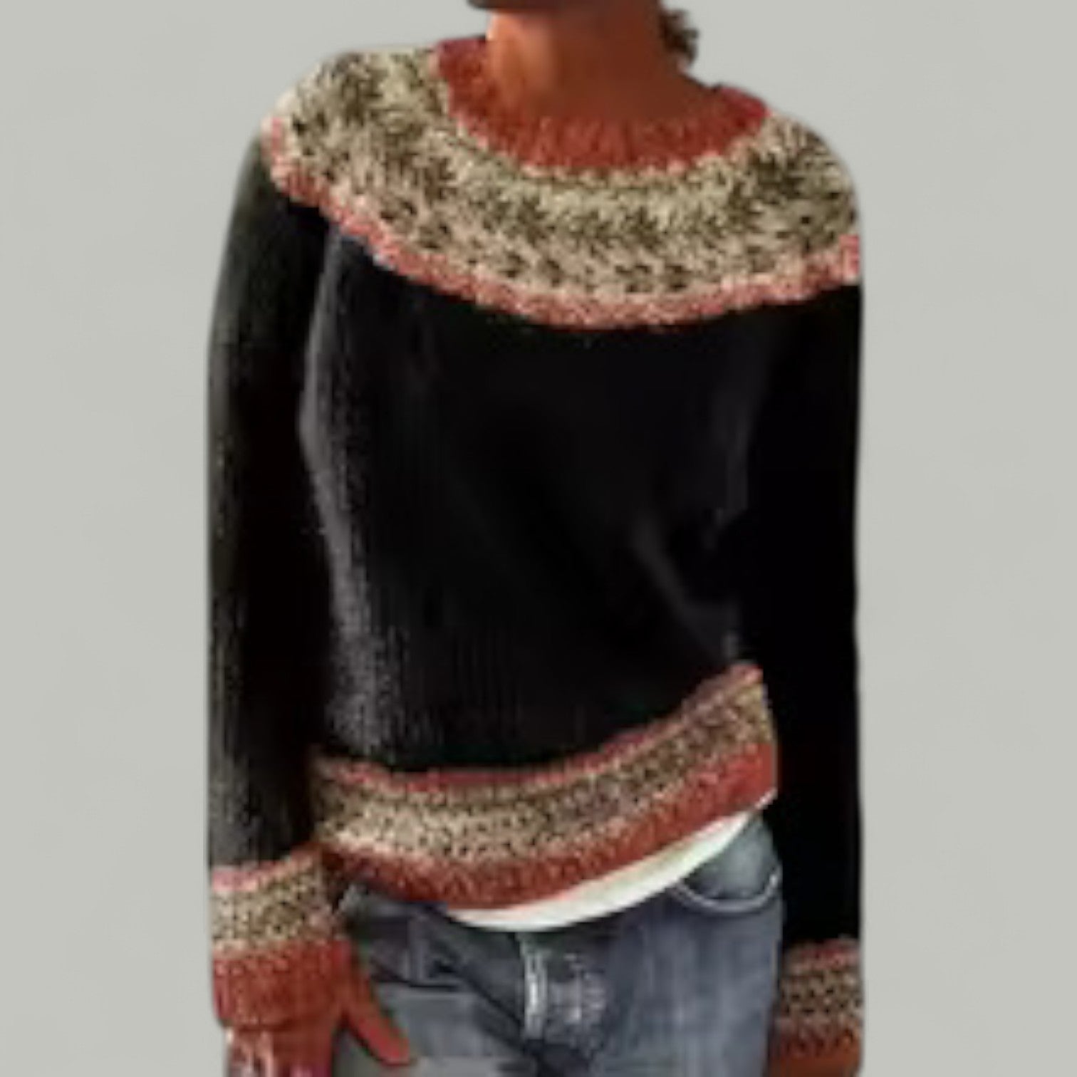 LIZBETH - RETRO WINTER KNITTED SWEATER