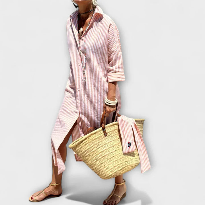 DELPHINE MIDI SHIRT DRESS