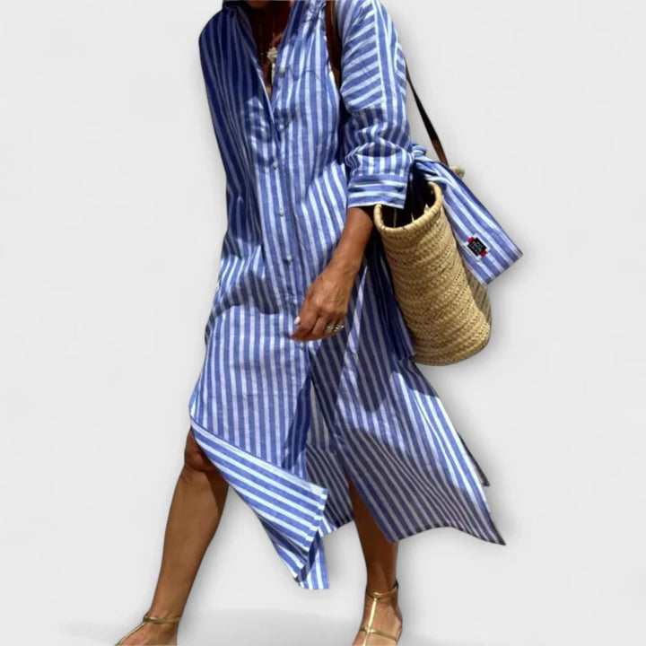 DELPHINE MIDI SHIRT DRESS