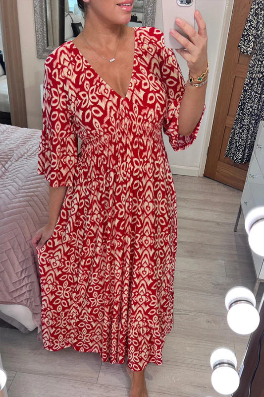SELENE - BOHO SPRING MIDI DRESS