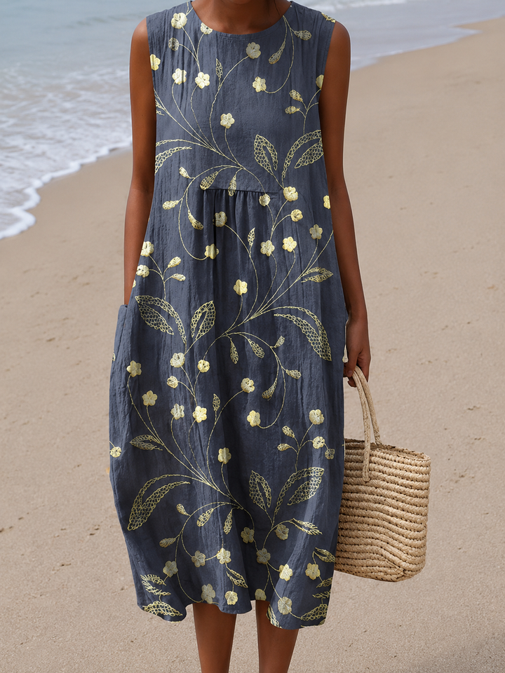 MARA™ - ELEGANT FLORAL MIDI DRESS