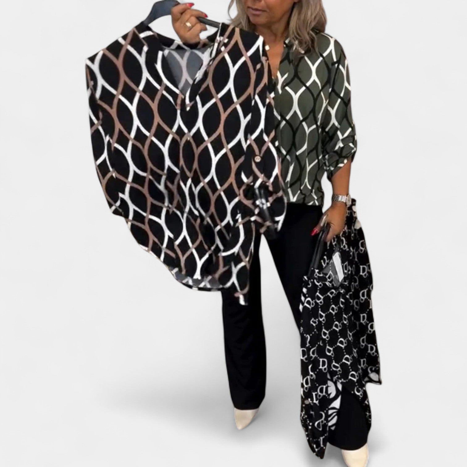 NORA - ELEGANT PRINT BLOUSE