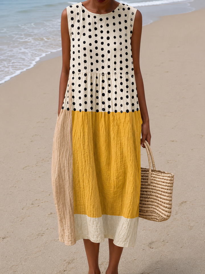 LEAH™ - POLKA DOT MIDI DRESS