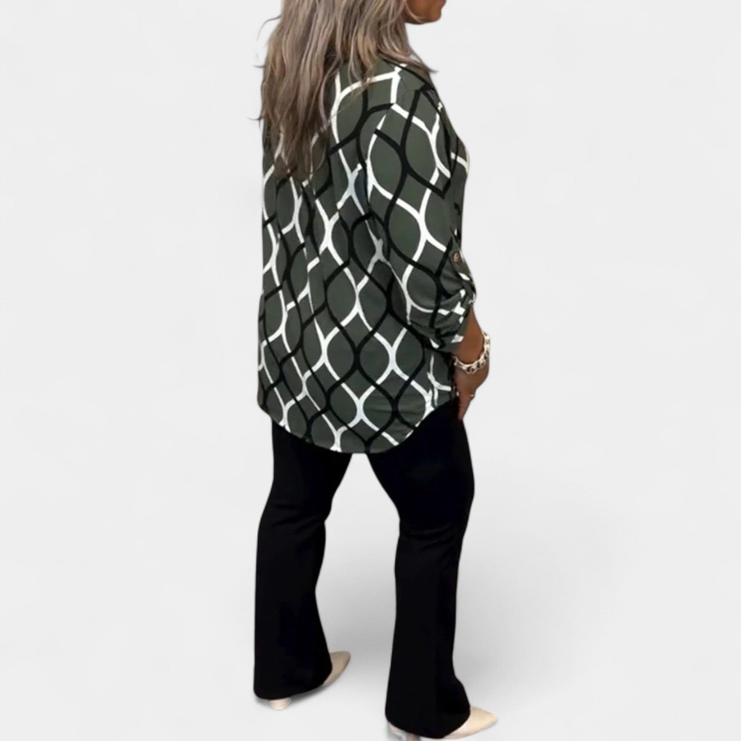 NORA - ELEGANT PRINT BLOUSE