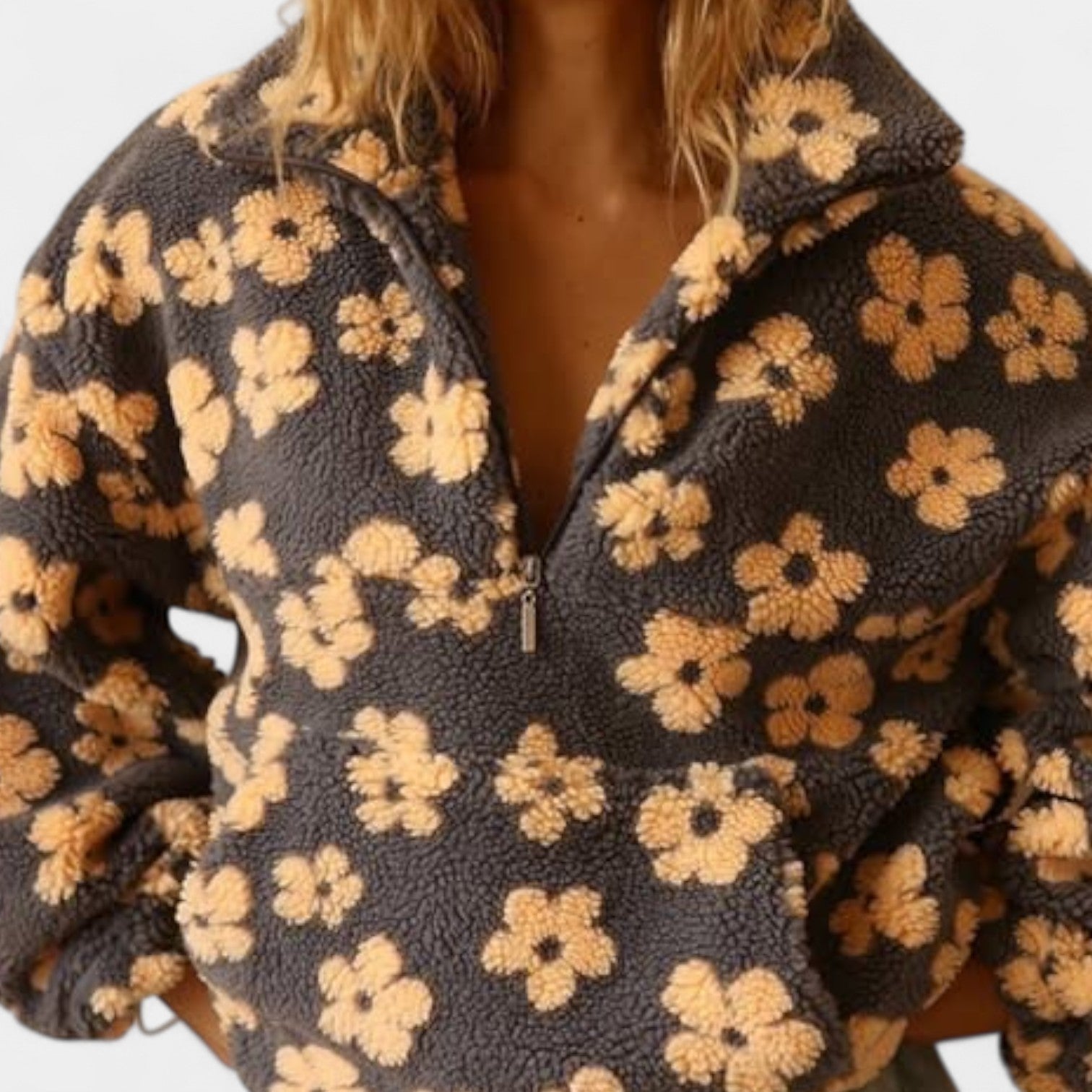PATRICIA - FLORAL LONG-SLEEVE FLEECE JUMPER