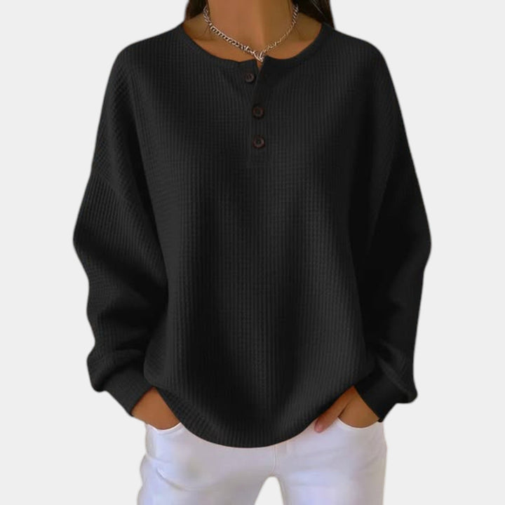 ALIAH - ELEGANT WAFFLE-KNIT WINTER SWEATER