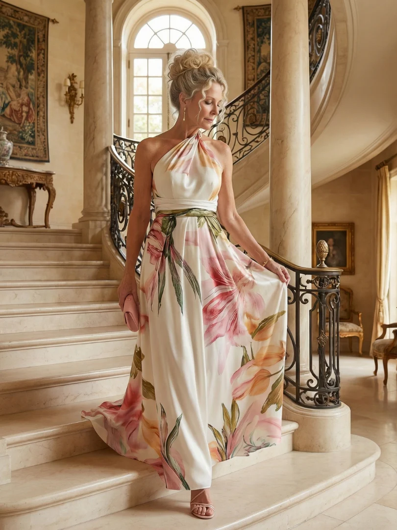 AMIEL™ - LIGHT FLORAL MAXI DRESS