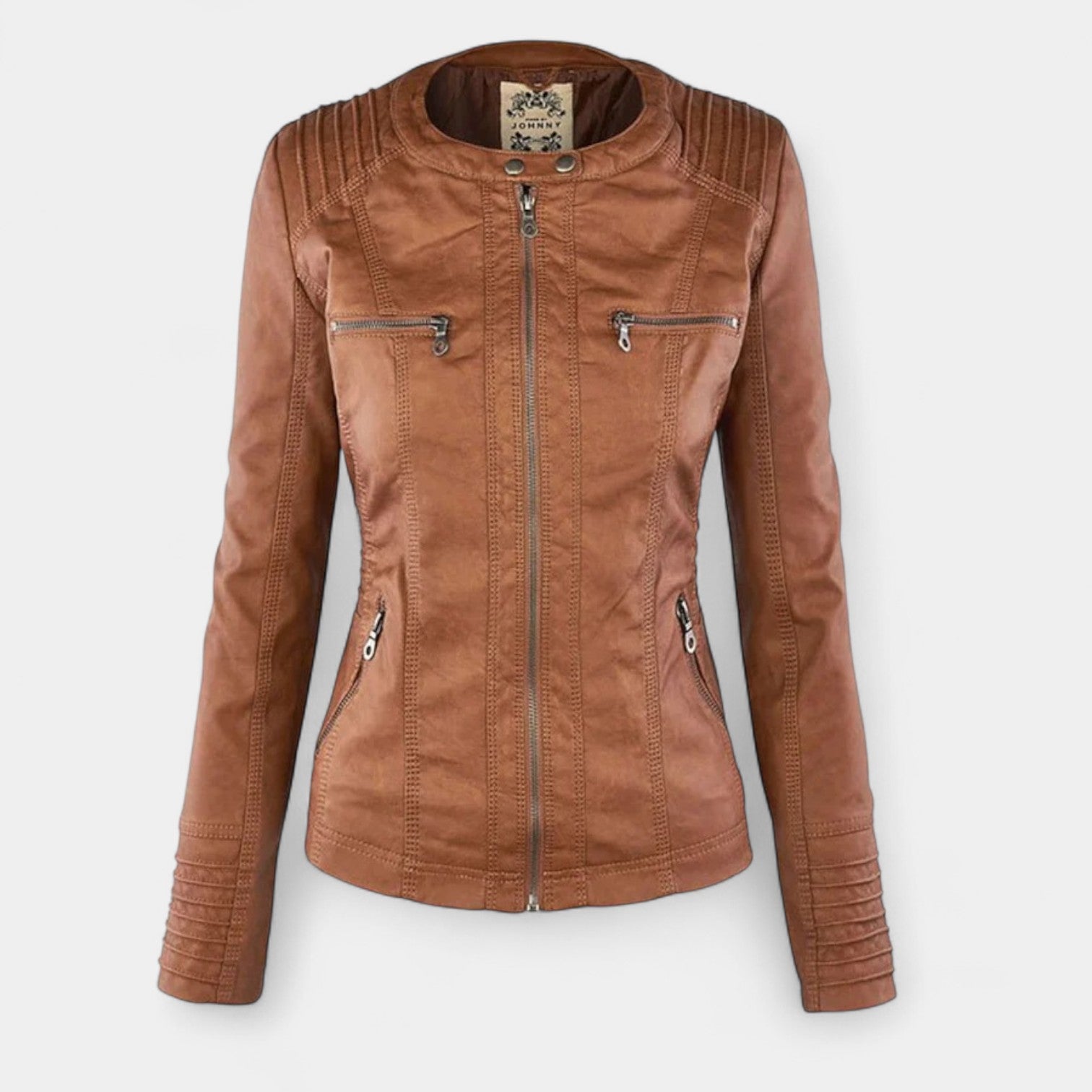 TIANA™ - CHIC WEATHERPROOF EVERYDAY LEATHER JACKET