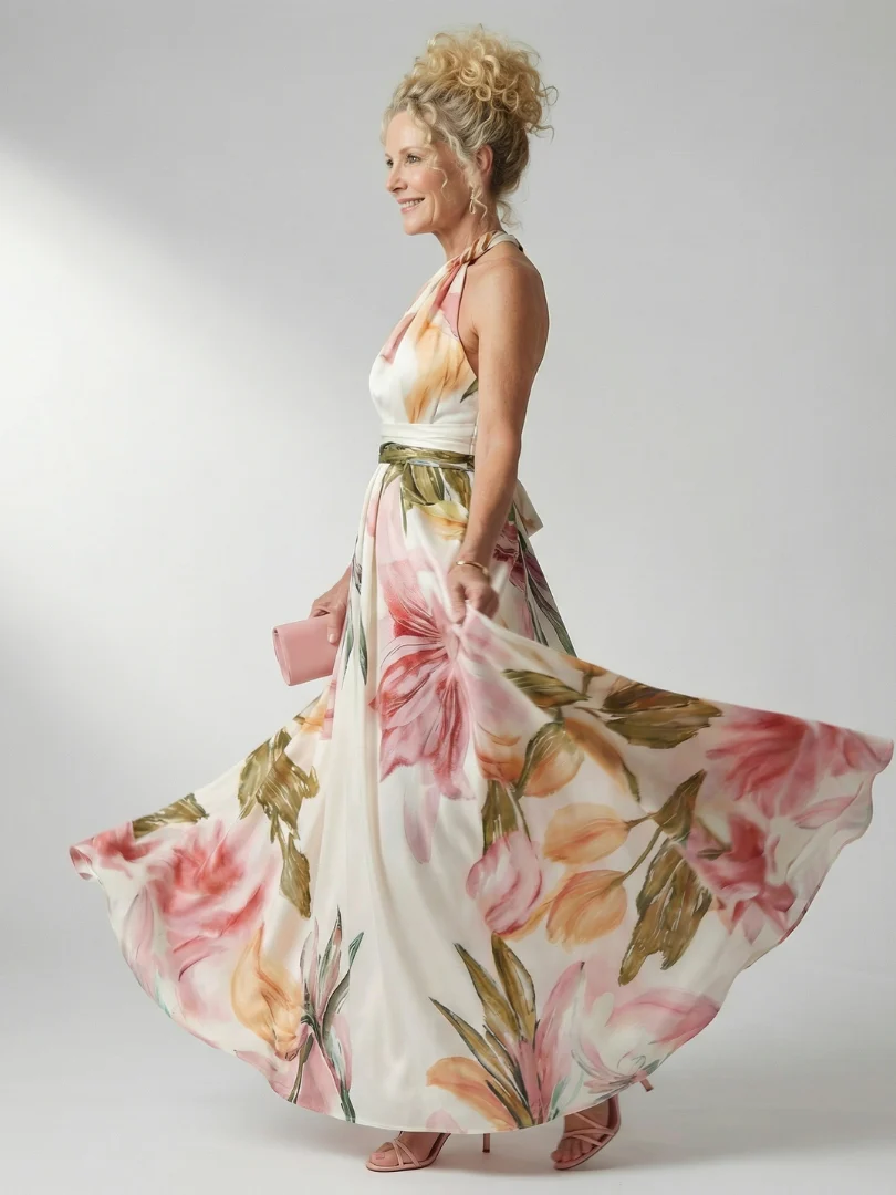 AMIEL™ - LIGHT FLORAL MAXI DRESS