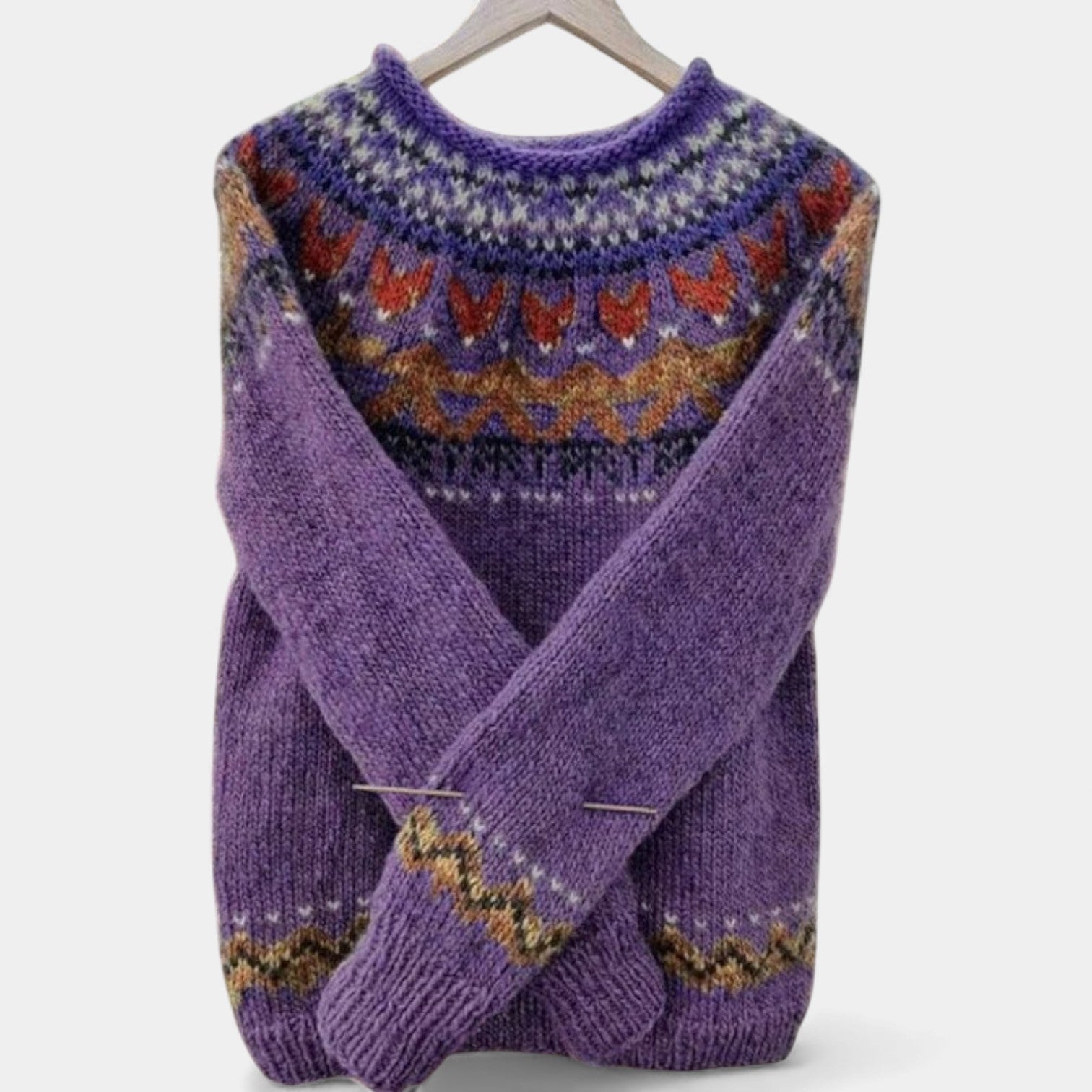 SARAH - RETRO KNITTED COZY WINTER SWEATER