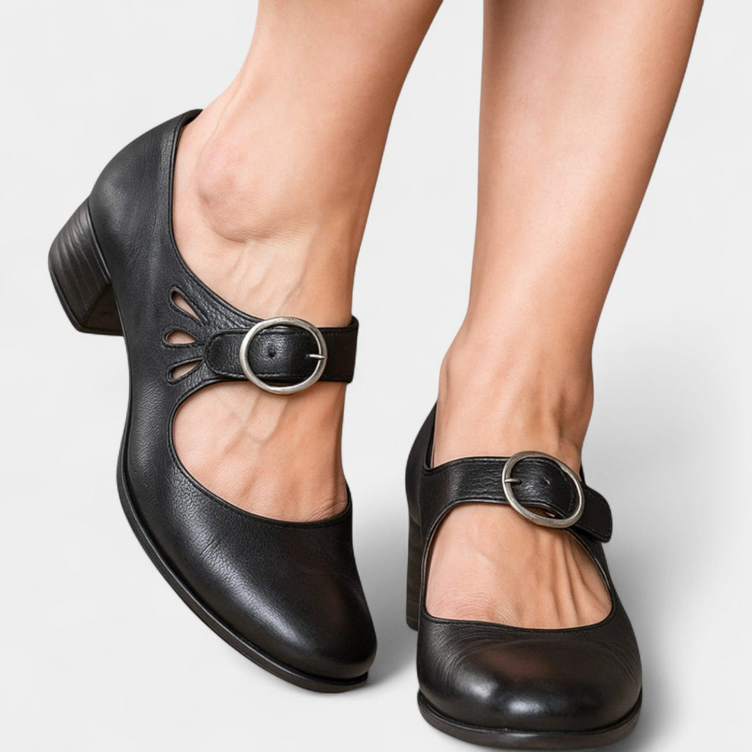 KARIS LEATHER COURT SHOES