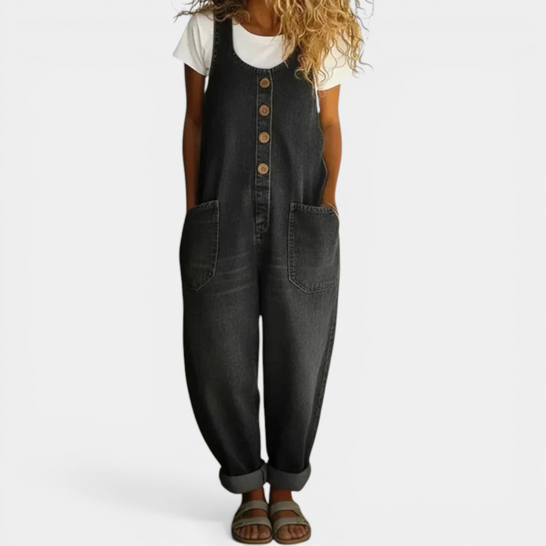 TILLY™ - RELAXED WASHED DENIM OVERALLS